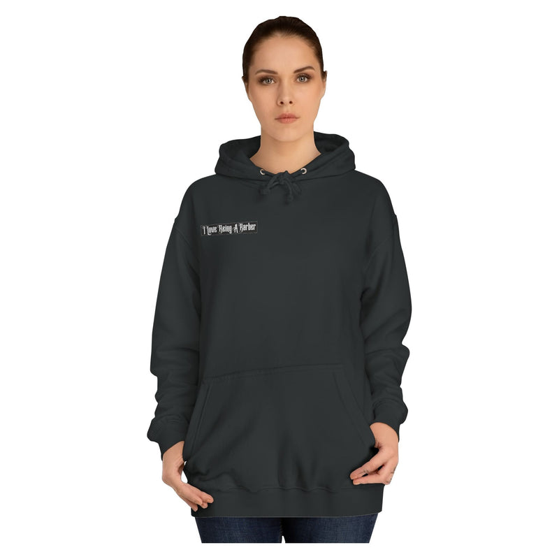 officialilovebeingabarber Unisex College Hoodie Hoodie Dark Slate Gray Jet Black / XS,Jet Black / S,Jet Black / M,Jet Black / L,Jet Black / XL,Jet Black / 2XL,Jet Black / 3XL,Jet Black / 4XL,Jet Black / 5XL
