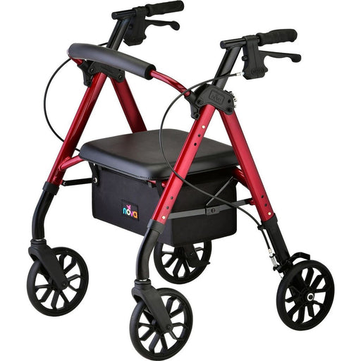 Nova NOVA Star 8 Petite Rollator Walker, Red, with 8" Wheels (1 Count) Walkers White Smoke