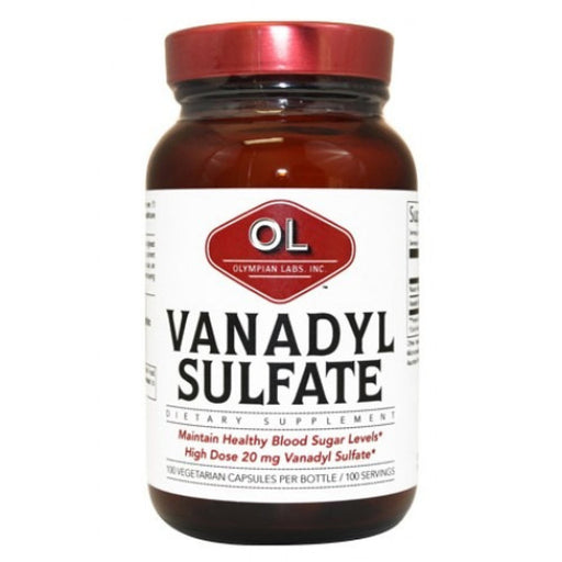 Olympian Labs Olympian Labs Vanadyl Sulfate With Niacin - 20 Mg - 100 Capsules Vitamins & Supplements White Smoke