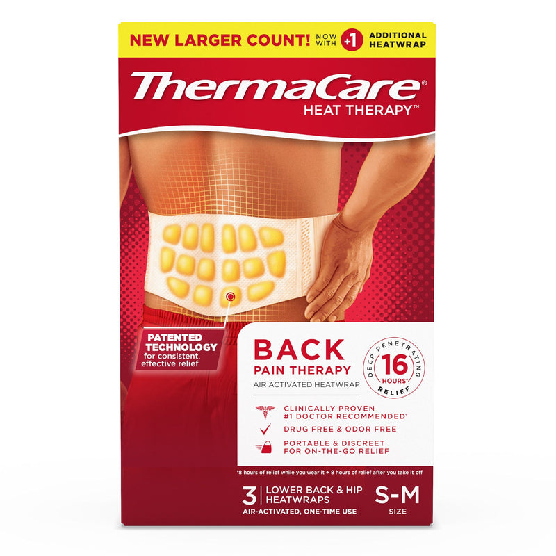 ThermaCare ThermaCare Heatwraps, Lower Back & Hip, S-M Size Hot & Cold Therapies Brown