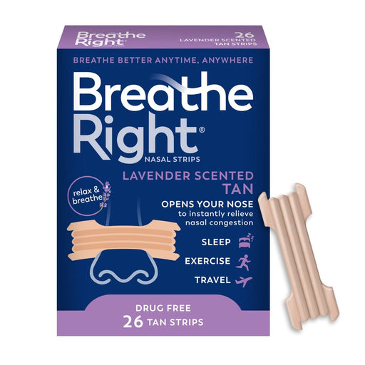 Breathe Right Breathe Right Calming Lavender Scented Nasal Strips Medicine & Drugs White Smoke
