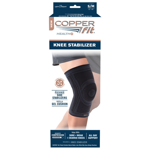 Copper Fit Copper Fit Hlth Kn Stbl  Sb, S/M First Aid White Smoke