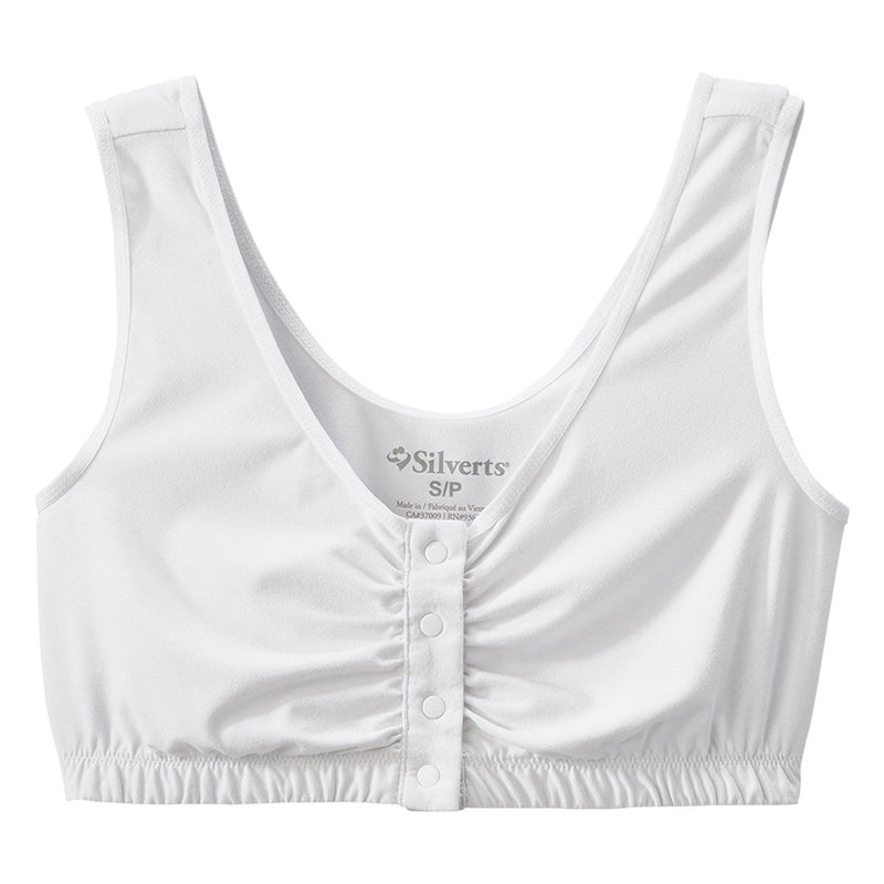 Silverts Silverts Adaptive Front Closure Bra - White, Small Bras White Smoke