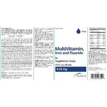 H2 Pharma H2 Pharma MultiVitamin, Iron And Fluoride Vitamins & Supplements White Smoke