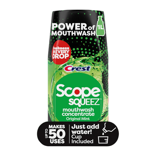 Crest Crest Scope Squeez Mouthwash Concentrate - Original Mint - 1.69 Fl Oz Mouthwash White Smoke