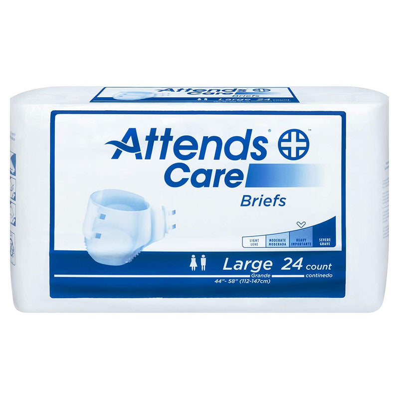 Attends Attends Unisex Adult Incontinence Brief Large Disposable BRHC30, Count Of 24 Bicycle Shorts & Briefs Alice Blue