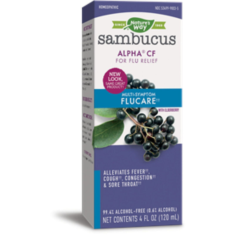 Nature's Way Nature's Way Sambucus Flu Care, Elderberry Syrup - 4 Oz Syrup White Smoke