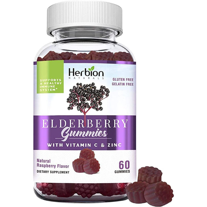Herbion Naturals Herbion Naturals Elderberry Gummies With Vitamin C & Zinc Vitamins & Supplements White Smoke