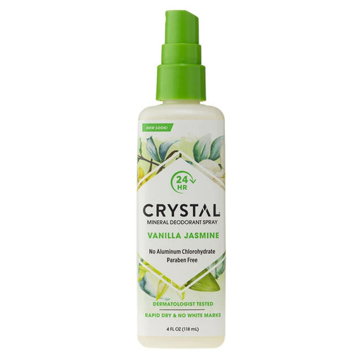 Crystal Body Deodorant Crystal Body Deodorant Mineral Spray, Vanilla Jasmine 4 Oz Deodorant White Smoke