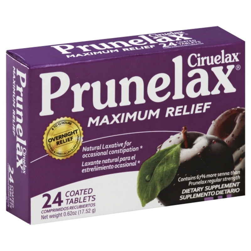 Prunelax Prunelax Ciruelax Natural Laxative Maximum Relief Tablets Health & Beauty White Smoke