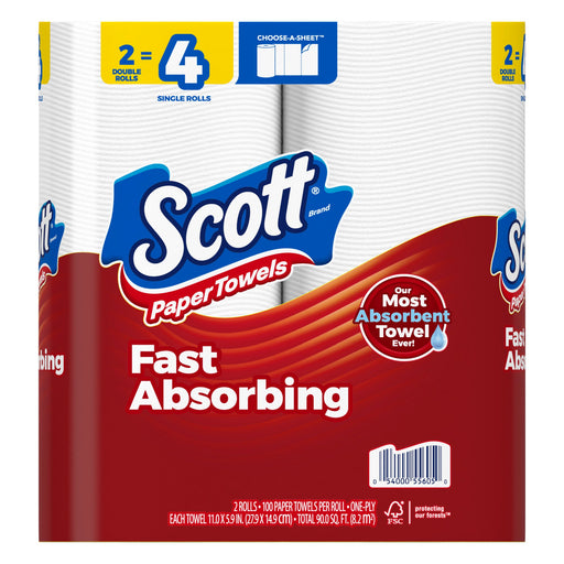 Scott Scott Paper Towels, Double Rolls, One Ply Paper Towels Brown