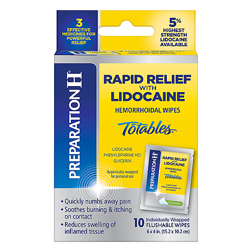 Preparation H Preparation H Wipes Rapid Relief Lidocaine 10ct Skin Care Gold