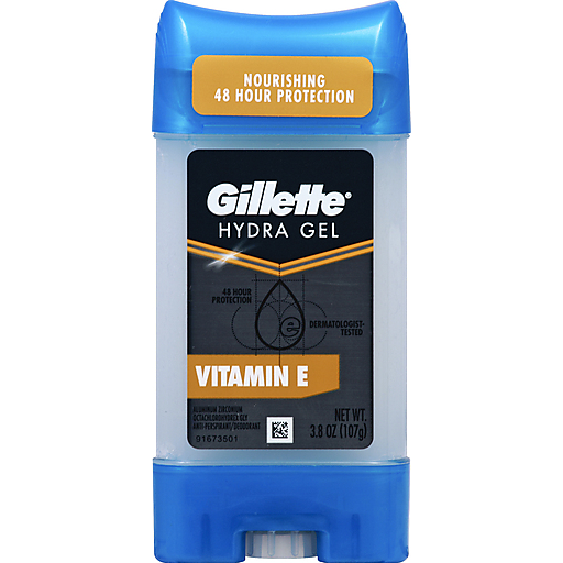 Gillette Gillette Anti Perspirant/Deodorant, Hydra Gel, Vitamin E 3.8 Oz Deodorant Royal Blue
