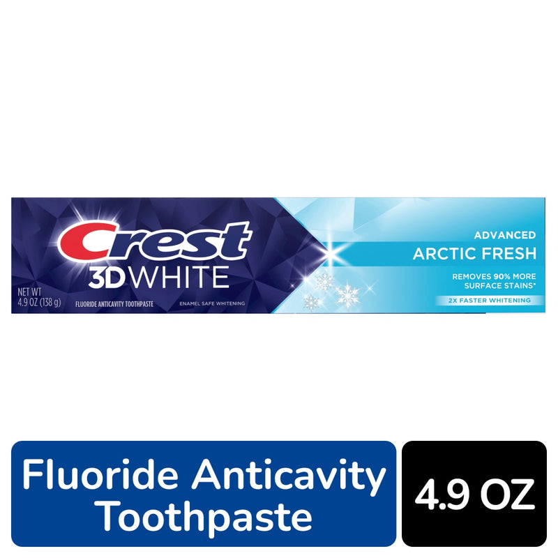Crest Crest 3D White Advanced Fluoride Anticavity Arctic Fresh Toothpaste 4.9 Oz Toothpaste White Smoke