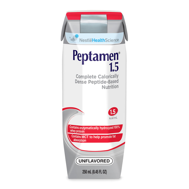 Nestle Nestle Peptamen 1.5 Tube Feeding Formula, 8.45-ounce Carton, 1 Case Of 24 Medical Supplies White Smoke
