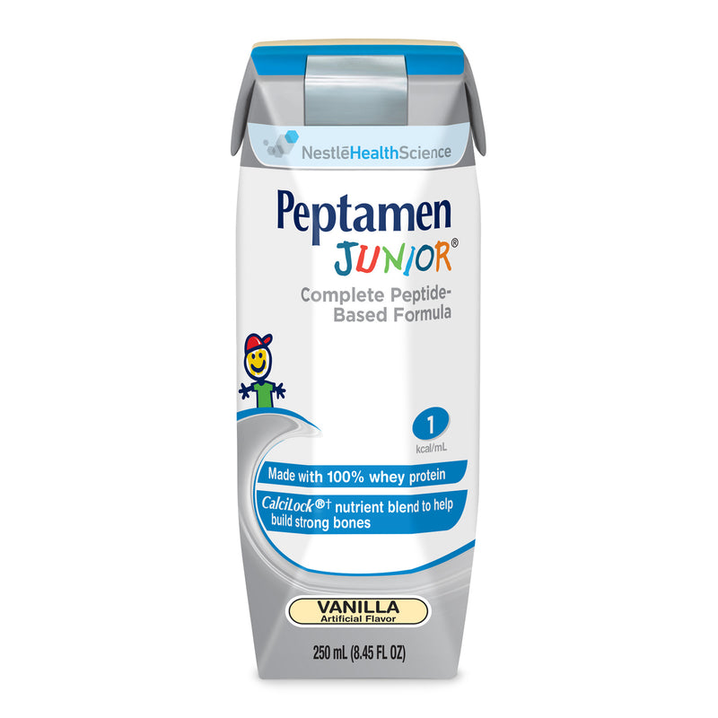 Peptamen Peptamen Nestle Healthcare Nutrition Junior Vanilla 8 Ounce Can Medical Supplies White Smoke