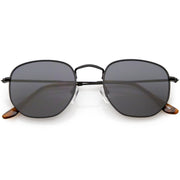 zeroUV Retro Dapper Indie Modern Flat Geometric Lens Sunglasses C518 Sunglasses White Smoke Black Smoke
