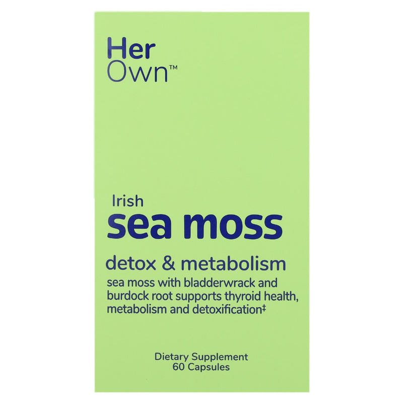 Her own Her Own Irish Sea Moss – 60 Capsules – Raw Organic Sea Moss for Immune Support, Thyroid Health & Radiant Skin Vitamins & Supplements Pale Green