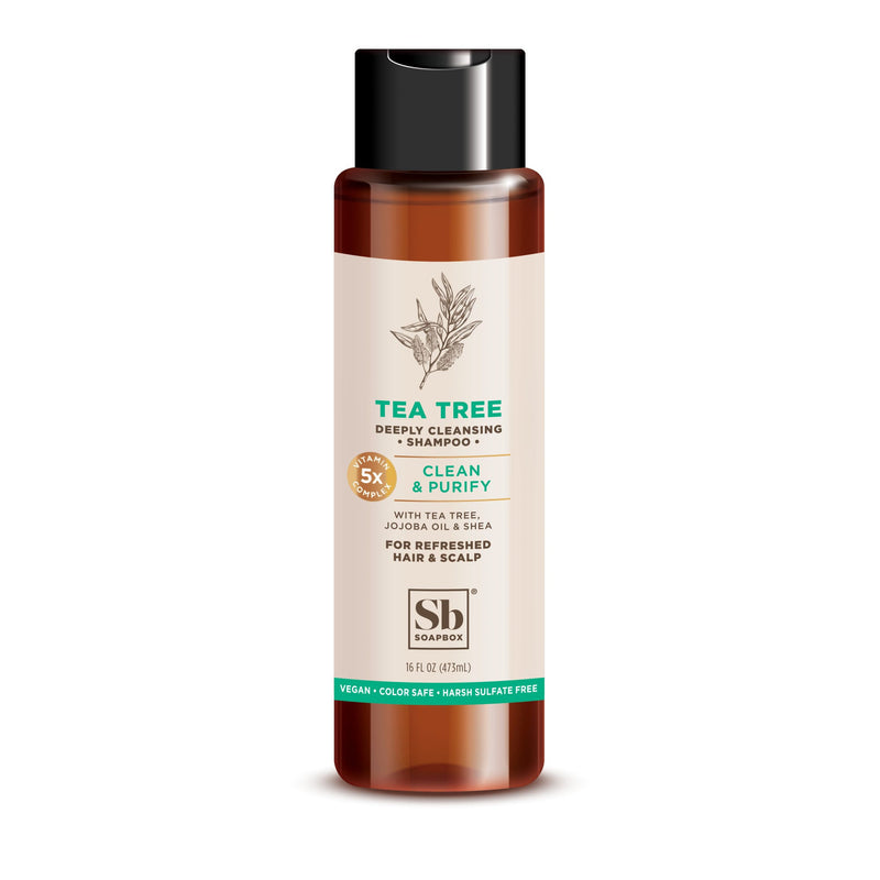 Soapbox Soapbox  Clean & Purify  Tea Tree Shampoo 16 Fl Oz Shampoo White Smoke