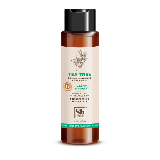 Soapbox Soapbox  Clean & Purify  Tea Tree Shampoo 16 Fl Oz Shampoo White Smoke