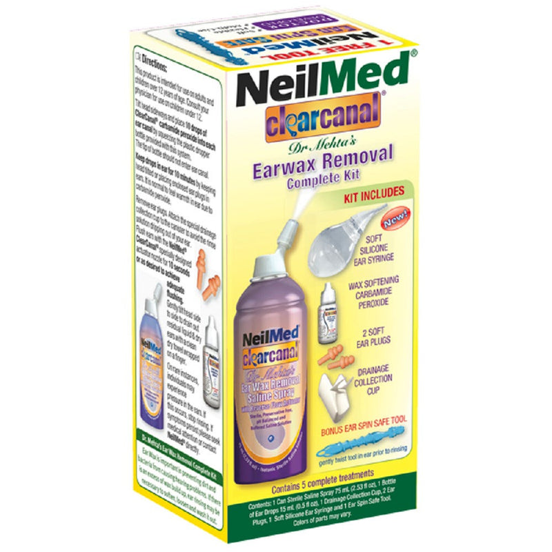 NeilMed NeilMed Clearcanal Ear Wax Removal Complete Kit 2.5oz Ear Care White Smoke