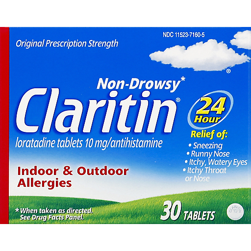 Claritin Claritin Non-Drowsy Indoor & Outdoor Allergies 24 Hour Relief Tablets Health & Beauty Royal Blue