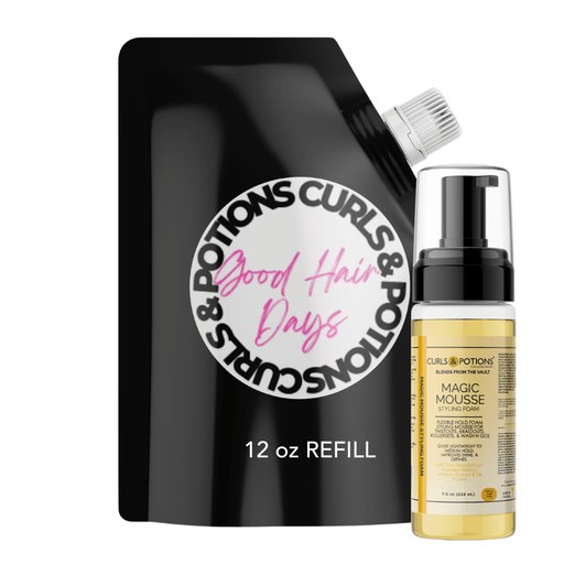 Curls & Potions Magic Mousse Black 12 oz REFILL