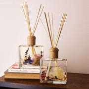 Rosy Rings Signature Botanical Reed Diffuser - Apricot Rose 13oz Botanical Diffuser Light Gray