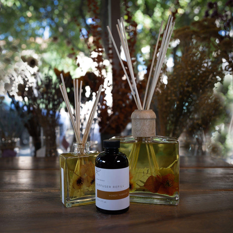 Rosy Rings Signature Botanical Reed Diffuser - Honey Tobacco 13oz Botanical Diffuser Dark Slate Gray