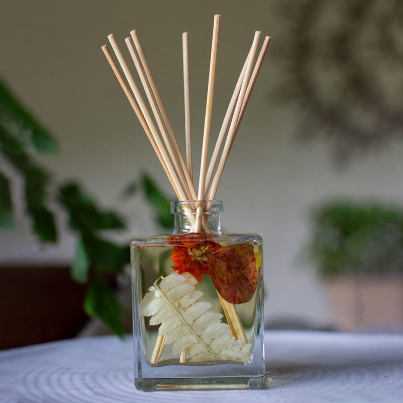 Rosy Rings Accent Botanical Reed Diffuser - Honey Tobacco 4oz Botanical Diffuser Dim Gray