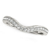 Bids.com 14k White Gold Milgrained Baroque Curved Diamond Wedding Ring (1/6 cttw) Rings White Smoke 3 / White Gold,3.5 / White Gold,4 / White Gold,4.5 / White Gold,5 / White Gold,5.5 / White Gold,6 / White Gold,6.5 / White Gold,7 / White Gold,7.5 / White Gold,8 / White Gold,8.5 / White Gold,9 / White Gold