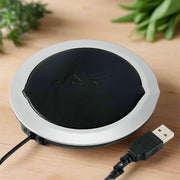 SmartPursue™ ☕ USB Cup Warmer Mat Pad – Portable Coffee & Tea Mug Heating Coaster Beverage Warmers Black Black / USB