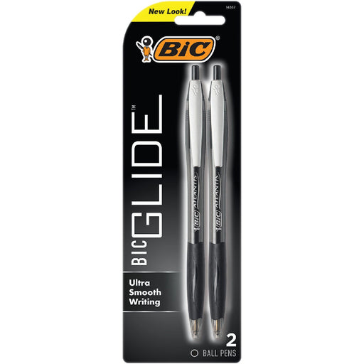BiC BIC Atlantis Original Retractable Black Ballpoint Pen - 12 Count (6 Packs of 2) Pens Black