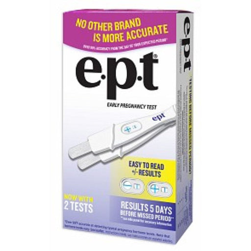 EPT EPT Analog Early Pregnancy Test 2 Ct Box Pregnancy Tests White Smoke