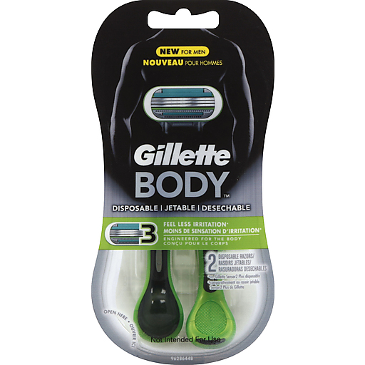 Gillette Gillette Body Razors, Disposable, For Men, 3 Blades Razors & Razor Blades Black