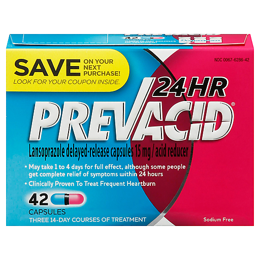 Prevacid Prevacid Capsules 15 Mg 24 HR Acid Reducer Health & Beauty Firebrick
