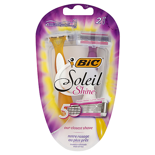 BiC BiC Bi C Soleil Shine 5 Flexible Blades Razors Razors & Razor Blades White Smoke