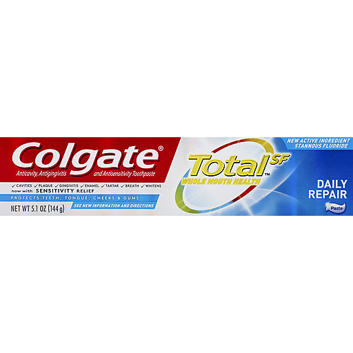 Colgate Colgate Total Toothpaste, Daily Repair, 5.1 Ounce Toothpaste Light Gray