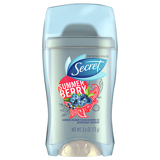 Secret Secret Fresh Antiperspirant Deodorant Invisible Solid, Summer Berry, 2.6 Oz Deodorant White Smoke
