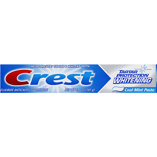 Crest Crest Tartar Protection Whitening Cool Mint Flavor Toothpaste, 6.4 Oz Toothpaste Royal Blue