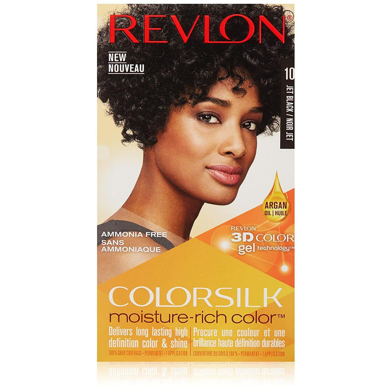 Revlon Revlon ColorSilk Moisture-Rich Color 10 Jet Black Hair Color Black