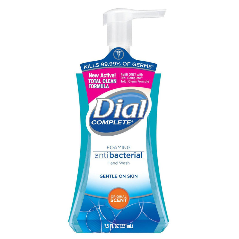 Dial Dial Complete Original Scent Foaming Antibacterial Hand Wash 7.5 Fl. Oz. Pump Soap & Lotion Dispensers White Smoke