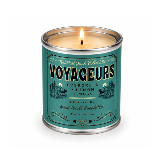 Good & Well Supply Co Voyageurs National Park Candle Candles Sea Green Half Pint / 8oz / Cotton Wick,Pint / 14oz / Cotton Wick