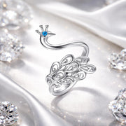 Bids.com 925 Sterling Silver Plated Platinum Pavé Setting CZ Ring for Women Rings White Smoke