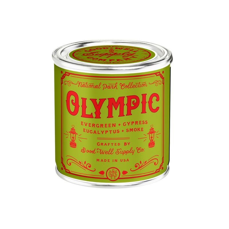 Good & Well Supply Co Olympic National Park Candle Candles White Smoke Half Pint/8oz / Cotton Wick,Pint/14oz / Cotton Wick