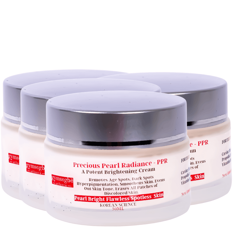 gymsegbë Precious Pearl Radiance Brightening Cream Anti-Aging, Dark Spots, Hyperpigmentation White Smoke 4 Jars Save $46.97