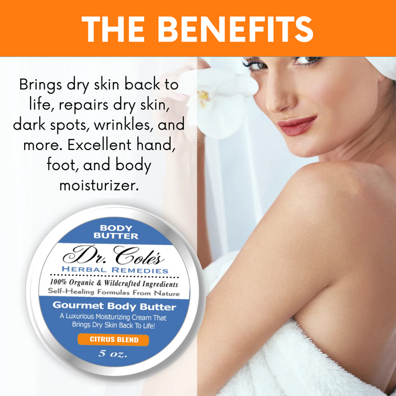 COLEHERBALS LLC 41 - Dr. Cole's Gourmet Body Butter - CITRUS BLEND White Smoke