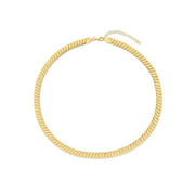 Bids.com 14k Yellow Gold Rib Link Necklace Necklaces White Smoke 18 / Yellow Gold