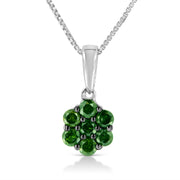 Bids.com .925 Sterling Silver 1/2 Cttw Prong Set Treated Green Diamond Floral Cluster 18" Pendant Necklace (Green Color, I1-I2 Clarity) Necklaces White Smoke Yellow Diamond / 0.25 / White,Yellow Diamond / 0.25 / Yellow,Green Diamond / 0.25 / White,Yellow Diamond / 0.5 / White,Green Diamond / 0.5 / White