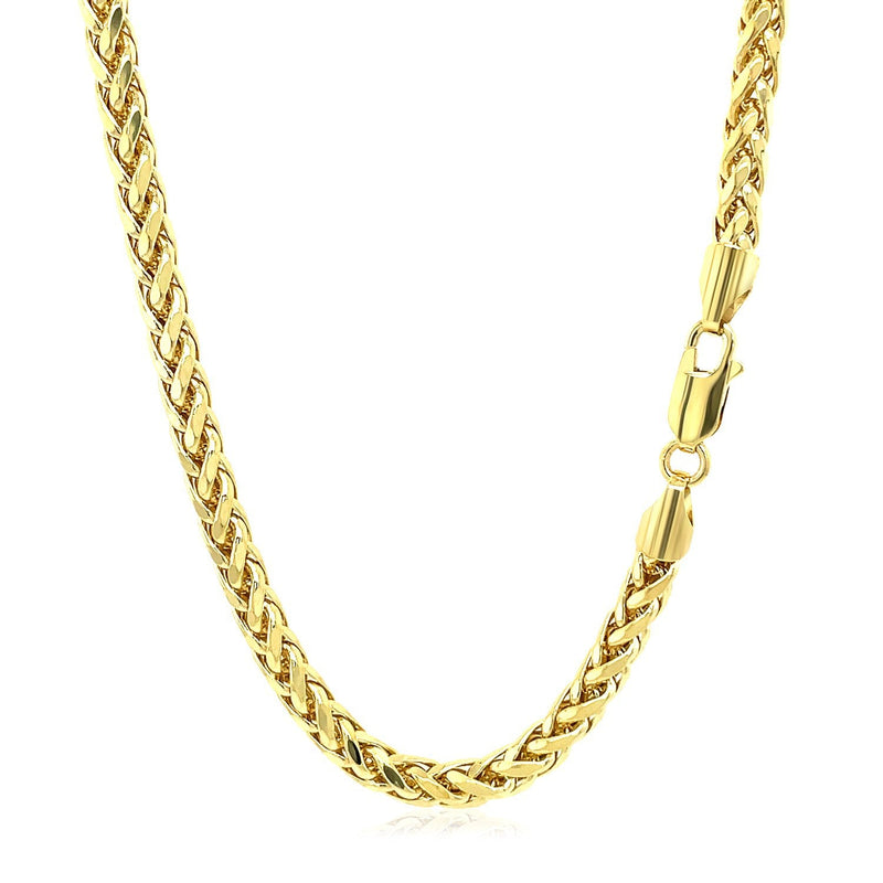 Bids.com 4.1mm 14k Yellow Gold Diamond Cut Round Franco Chain Necklaces White Smoke 20 / Yellow Gold,22 / Yellow Gold,24 / Yellow Gold